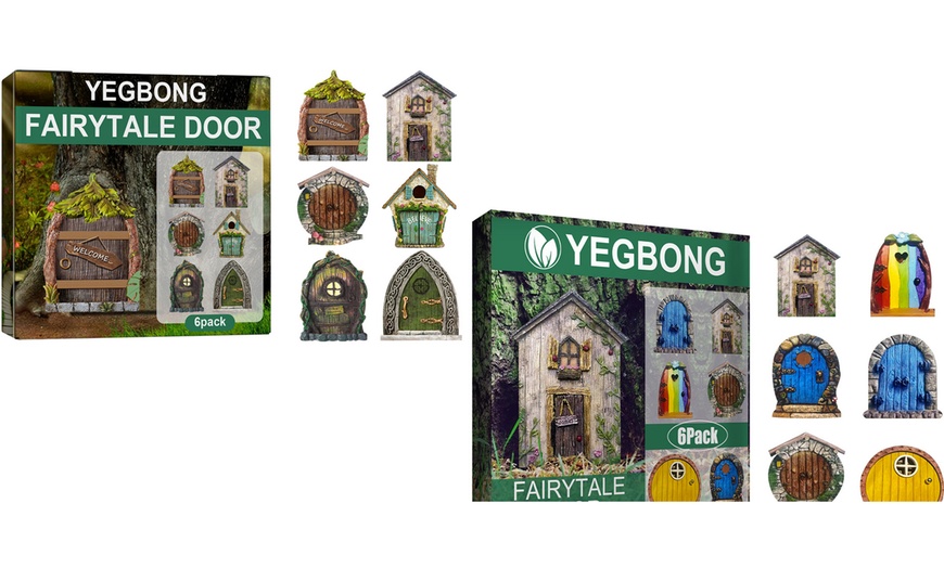 Image 9: 6- or 12- Pack of Miniature Fairy Garden Doors