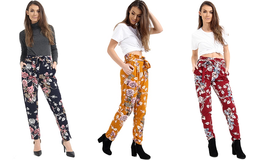 Image 1: Women's Floral Trousers