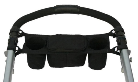 Fino a 3 borse per passeggino con 2 tasche per bottiglie