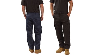 Two-Pack of Men’s Cargo Combat Work Trousers