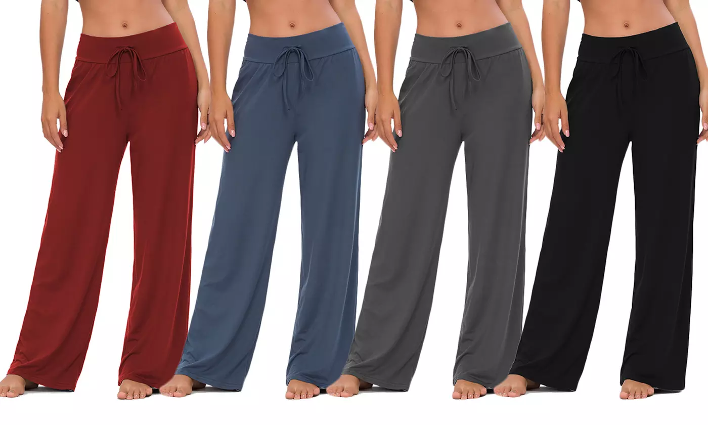 Lilly Posh Solid Lounge Drawstring Pants. Plus Sizes Available. - Primary Image
