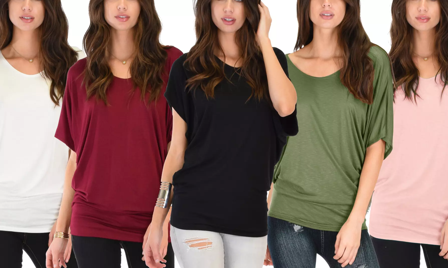 Lyss Loo Contemporary Dolman Tunic Top (Also Available in Plus Sizes) - Primary Image