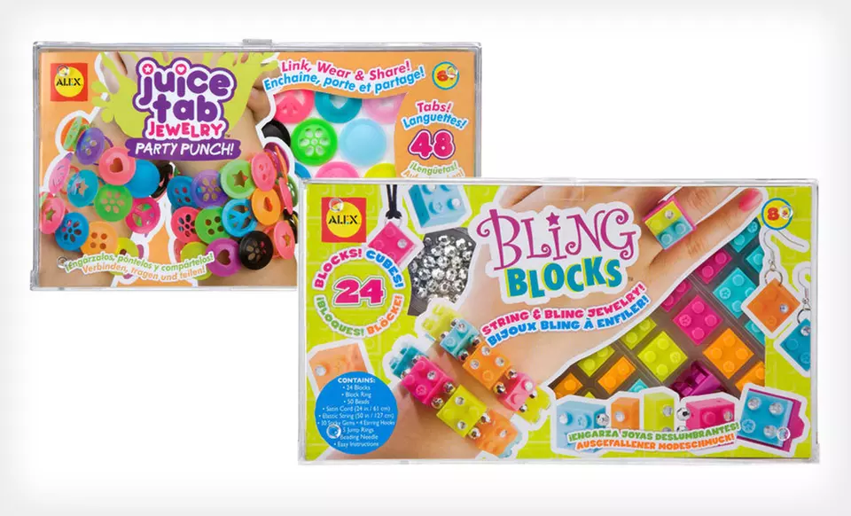 $10 for an Alex Toys Bling Blocks and Juice Tab Jewelry Bundle ($36.90 List Price). - Primary Image