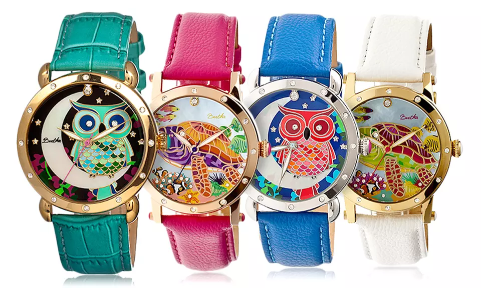 Bertha Ashley and Chelsea Women's Mother of Pearl Animal Watch - Primary Image