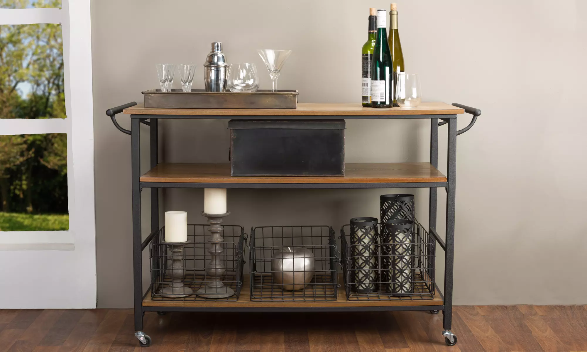 Rino Vintage Industrial Kitchen Cart - Primary Image
