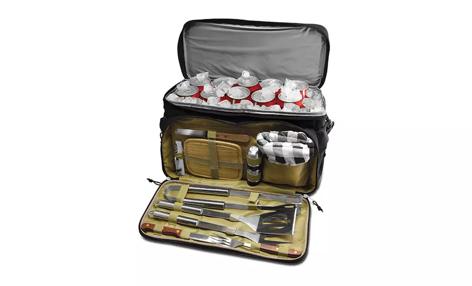 12-Piece BBQ Set with Built-In Cooler Bag - Primary Image