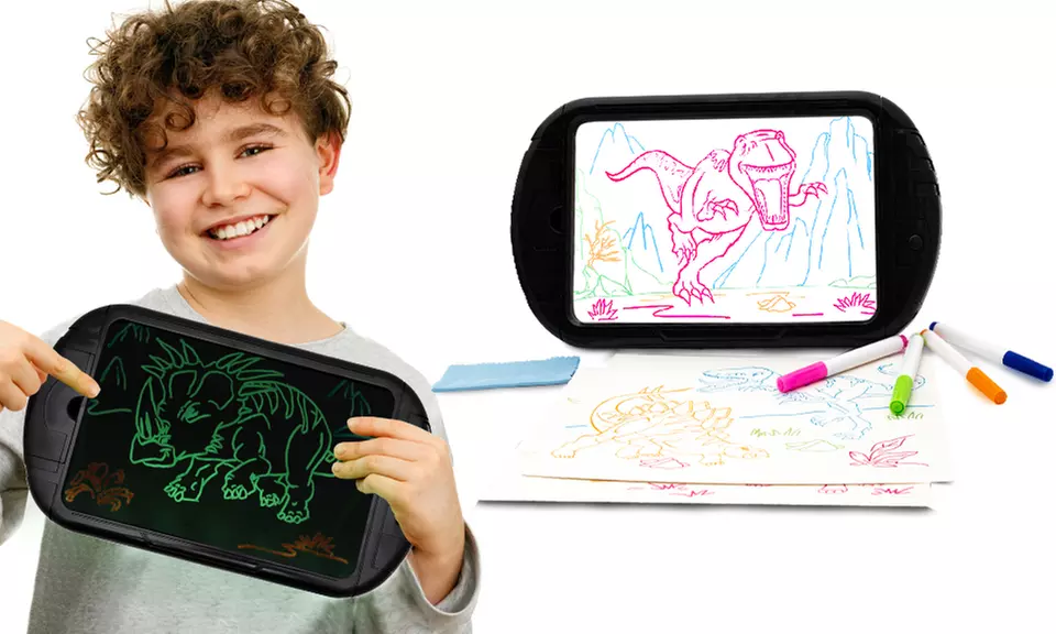 Tablette magique dessin lumineuse le Monde des Dinosaures - Primary Image