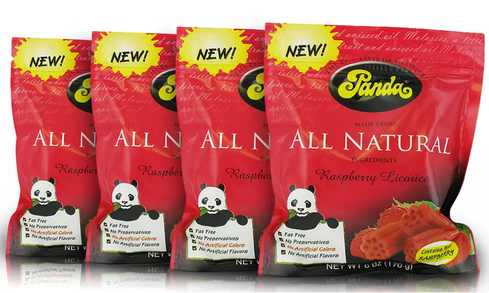 Panda All-Natural Raspberry Licorice (4-Pack) - Primary Image