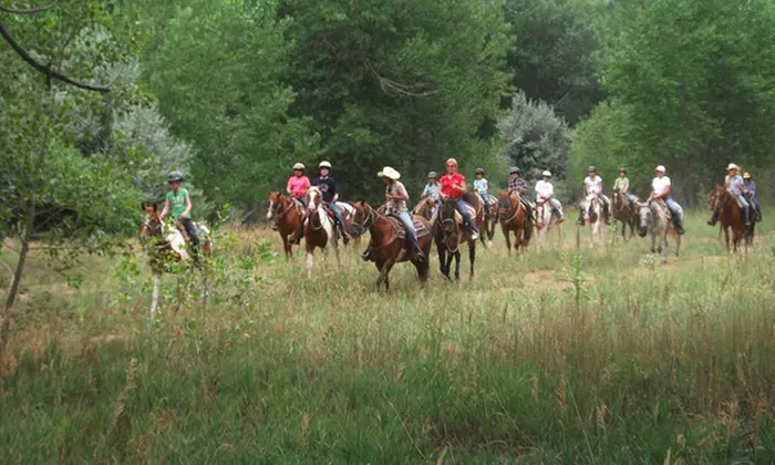 60- or 90-Minute Trail Ride for Two or Four at Chatfield Stables (Up to 52% Off) - Primary Image