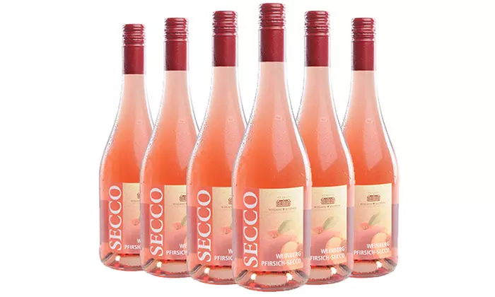 6 Flaschen Weinbergpfirsich-Secco für 29 € inkl. Versand (44% sparen) - Primary Image