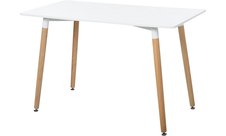 Image 2: Homcom Scandanavian-Style Dining Table