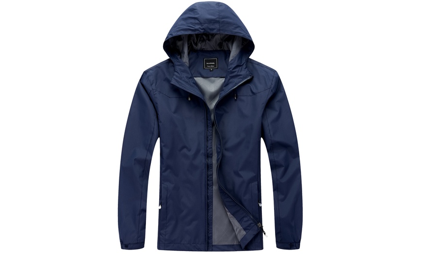 Image 17: Blu Apparel Men's Rain Jacket