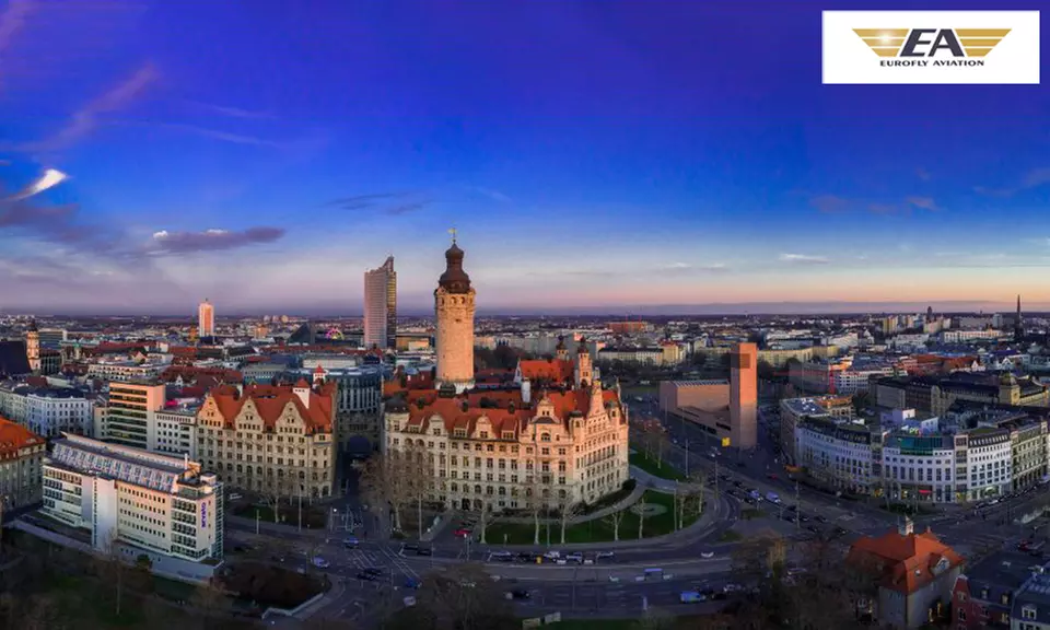 30 Minuten Hubschrauber-Rundflug über Leipzig/Chemnitz für 1 oder 2 Personen bei Eurofly Aviation (17% sparen) - Primary Image