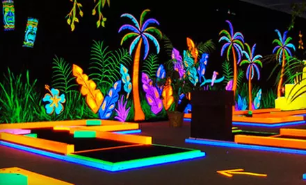 Three Rounds of Glow-in-the-Dark Mini Golf for Two, Four, or Six at Glowgolf (Up to 56% Off) - Primary Image
