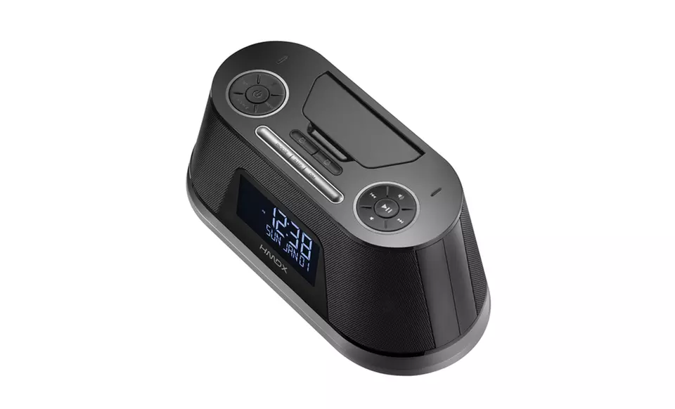 HMDX Bluetooth Speaker & Alarm Clock with Apple Lightning Pin Dock﻿. Free Returns.  - Second Medium