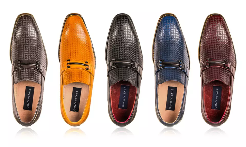 Gino Vitale Men's Diamond-Cut Loafers - Primary Image