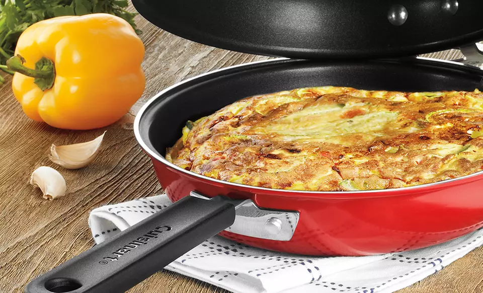 Cuisinart 10" Red Double Omelet Pan - Primary Image