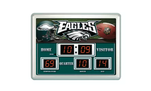 Chicago Bears NFL LED Scoreboard Clock Time Date Inside Temp deals Alarm Buzzer