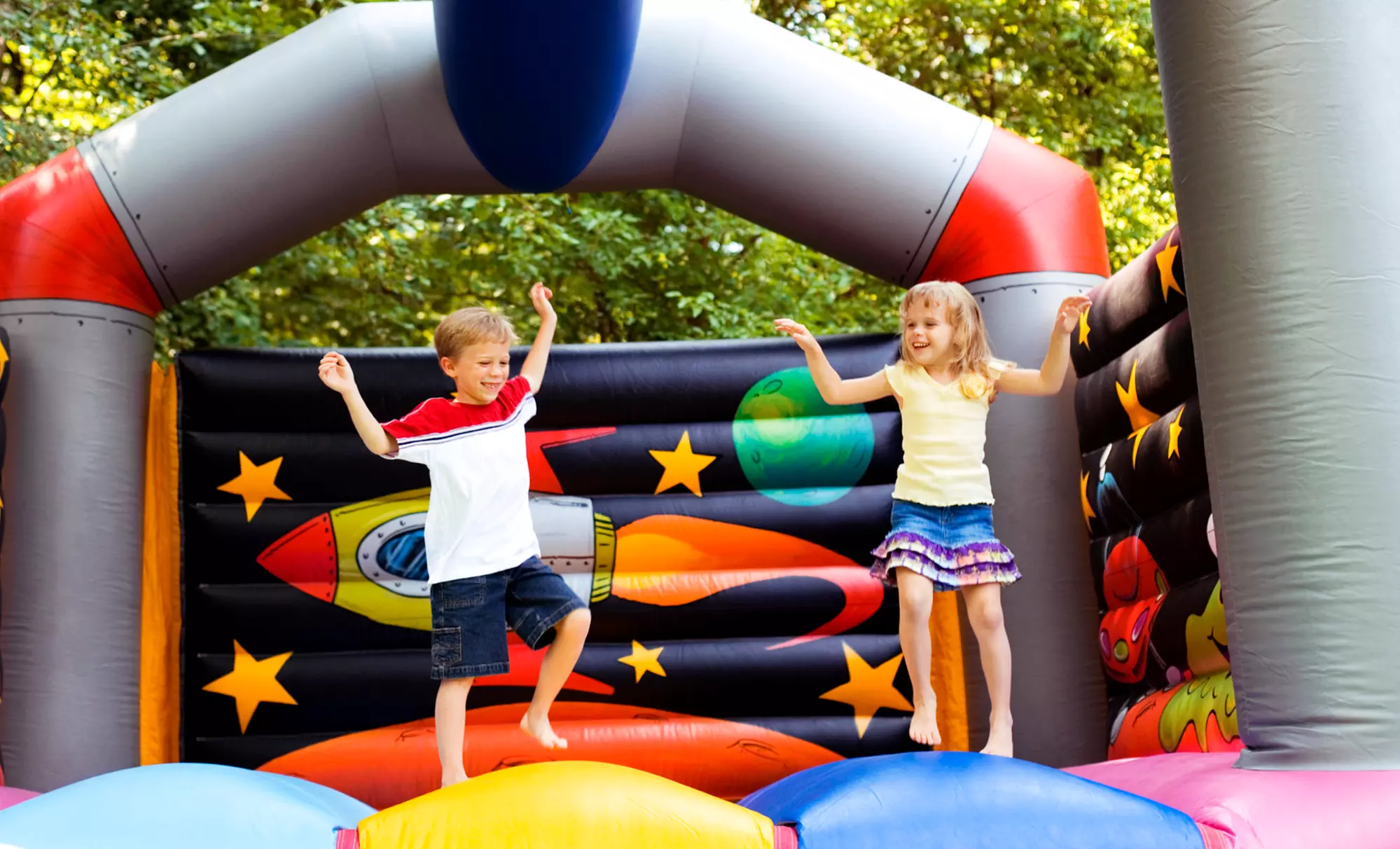 All-Day Standard Bounce-House Rental or $100 Worth of Services from Fiesta Jumpers (50% Off) - Primary Image