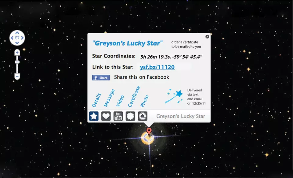 Dedicate One or Two Stars with Video, Message, Photo, and Certificate from Your Star Forever (Up to 91% Off) - Second Medium