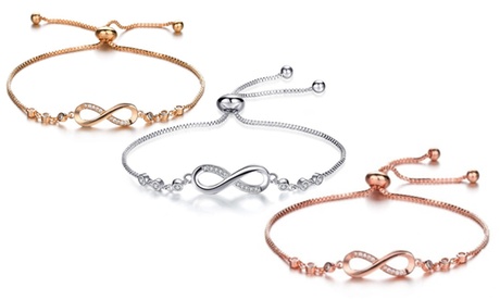 1 o 3 braccialetti dell'amicizia con cristalli disponibili in 3 colori