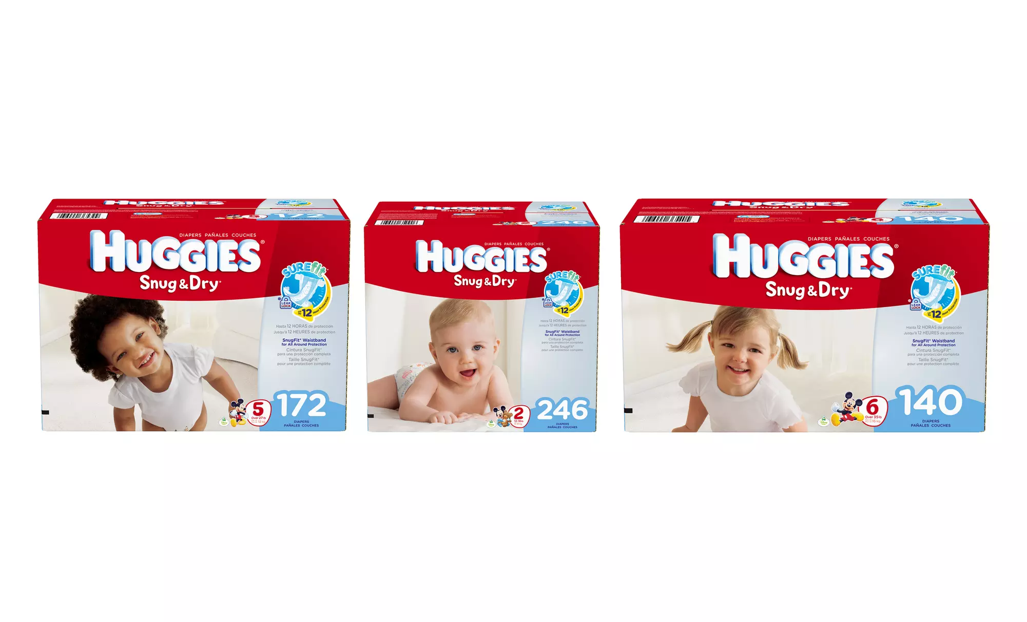 Huggies Snug & Dry Diapers; Sizes 1–6 (140–276ct.) + 5% Back in Groupon Bucks - Primary Image