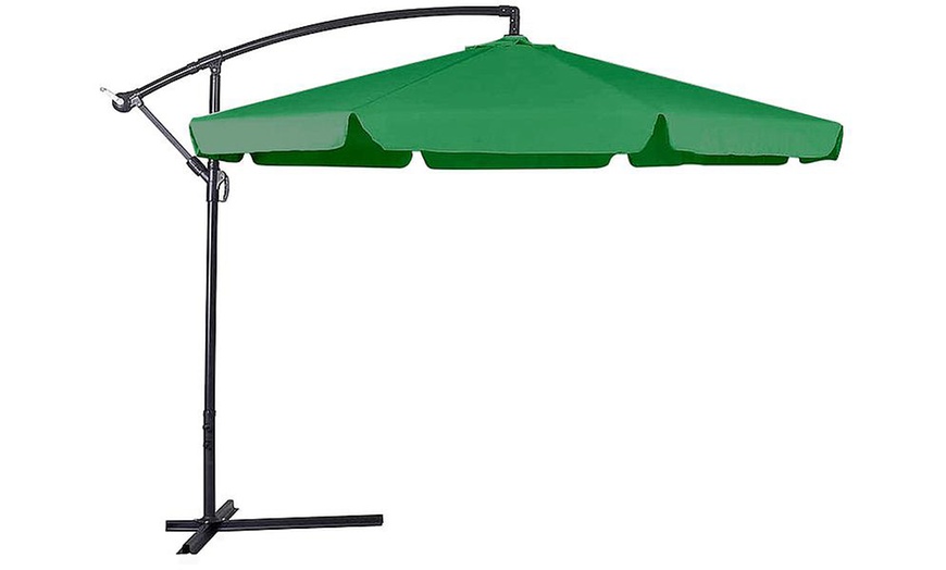 Image 2: Parasol de jardin excentré en acier avec toile octogonale Frankystar