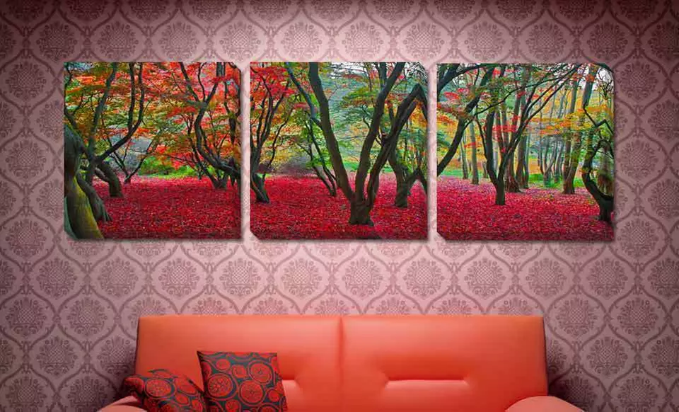 $99 for a Panoramic Gallery-Wrapped Triptych ($438 List Price). Nine Options Available. Free Shipping and Free Returns. - Primary Image