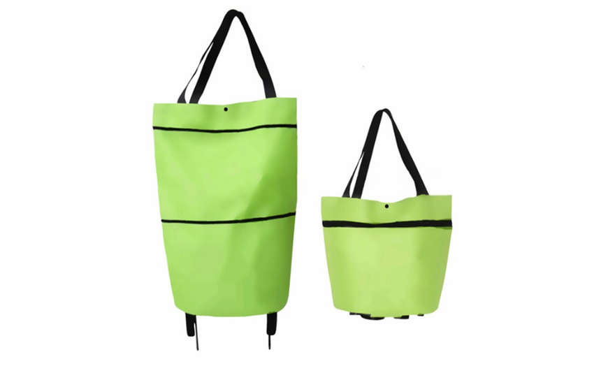 Image 6: Foldable Shopping Pull Cart Trolley Bag