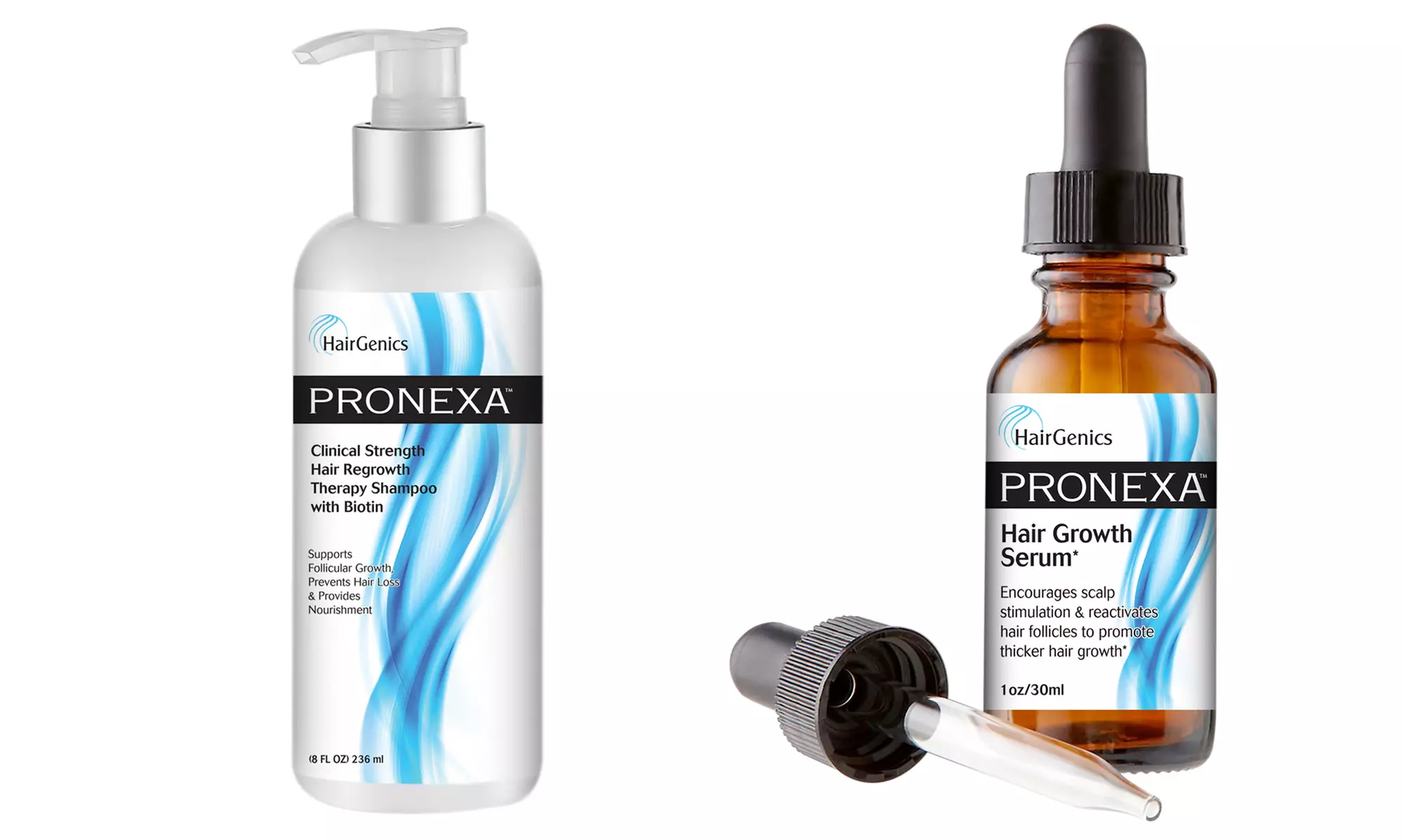 HairGenics Pronexa Clinical Strength Hair Regrowth Shampoo, Conditioner, or Topical Serum - Primary Image
