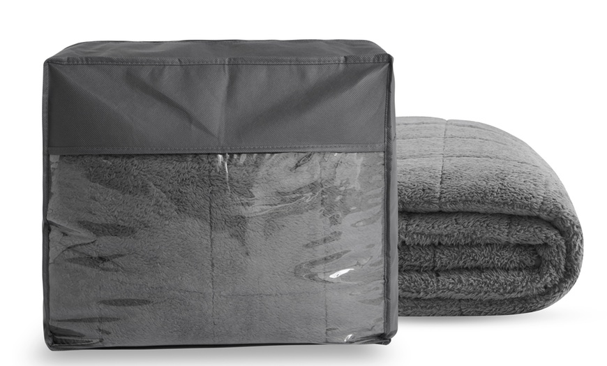 Image 10: Fleece Weighted Blanket 