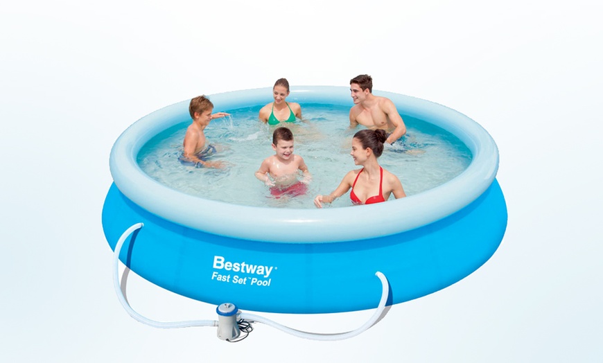 Image 1: Bestway Inflatable Family Pool