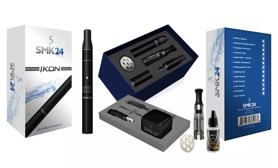 SMK24 Ikon Dry Herb, Oil, and Waxy Vaporizer Bundle with eLiquid - Primary Image