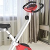 Image 3: HomCom Fold-Away Exercise Bike with 8-Level Resistance and LCD Display