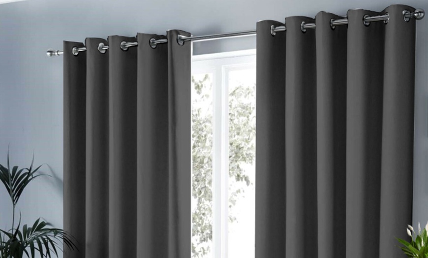 Image 3: Eyelet Blackout Curtains
