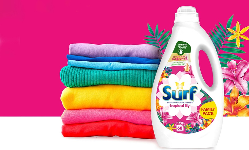 Image 1: Two or Four Surf Concentrated Liquid Laundry Detergents 1.62L