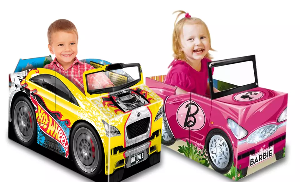 Convertible Storybook, Vehicle, and Floor Mat. Multiple Designs Available, Including Hot Wheels and Barbie. - Primary Image