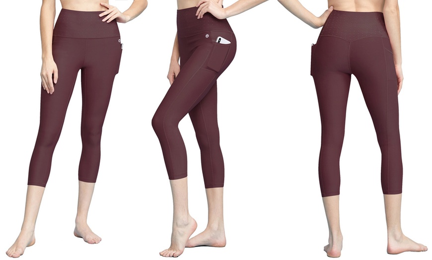 Image 18: Love and Lock Women's High-Rise Capri Leggings. Plus Sizes Available.