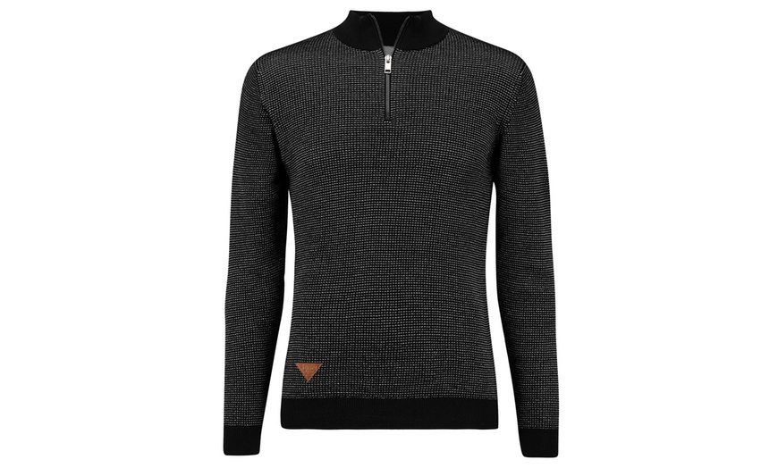 Image 2: Men's Zip Neck Jumper