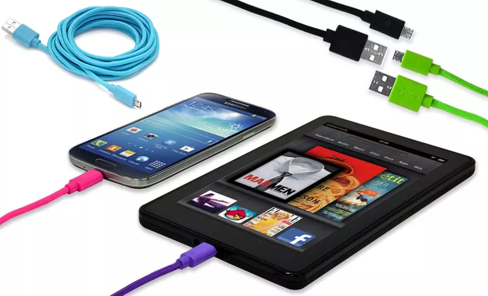 Aduro 10 Ft. Braided Fiber Cloth Charge and Sync Micro-USB Cable - Primary Image