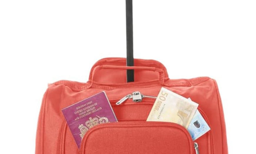 Image 22: 5 Cities Carry On Lightweight Travel Bag Trolley Range