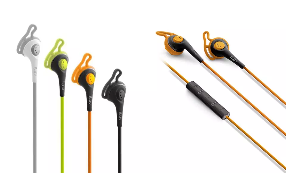 iLuv FitActive High-Fidelity Earphones with SpeakEZ Remote for Apple - Primary Image