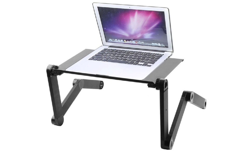 Image 1: Laptop Desk with Mouse Holder