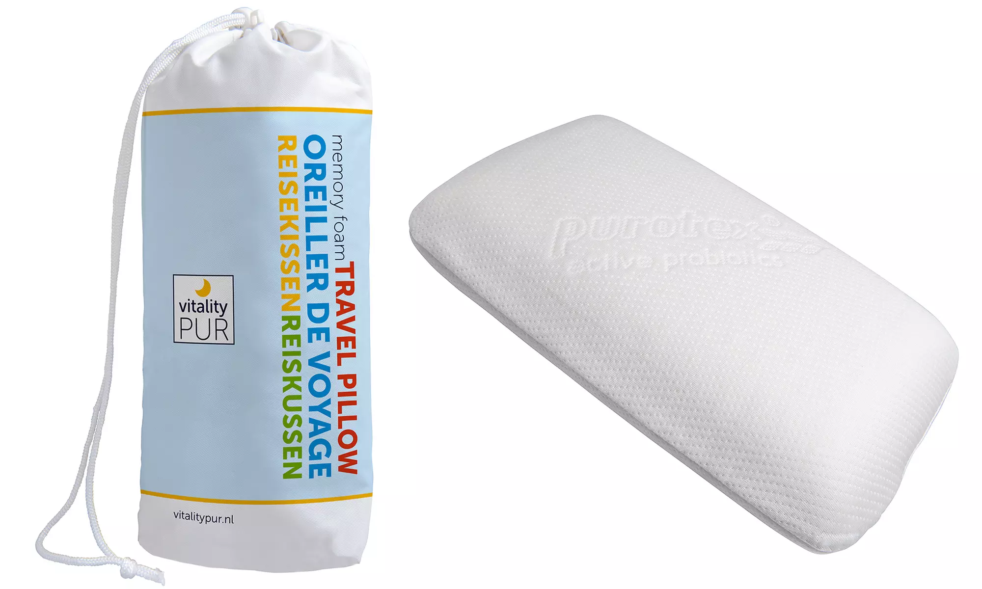 1x, 2x, 3x oder 4c Reisekissen aus Carbonfaser 50 x 30 cm mit Memory-Foam - Primary Image