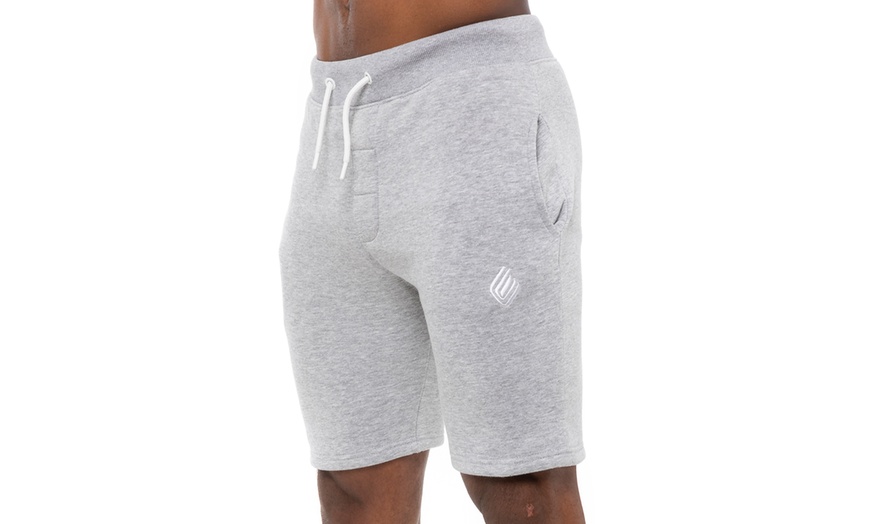 Image 7: Two-Pack Enzo Men's Fleece Shorts 