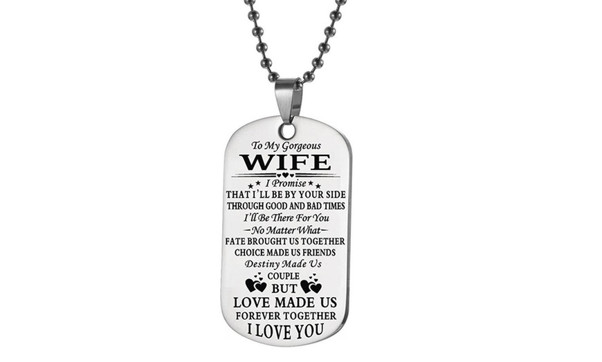 Image 5: Couple Dog Tag Necklace