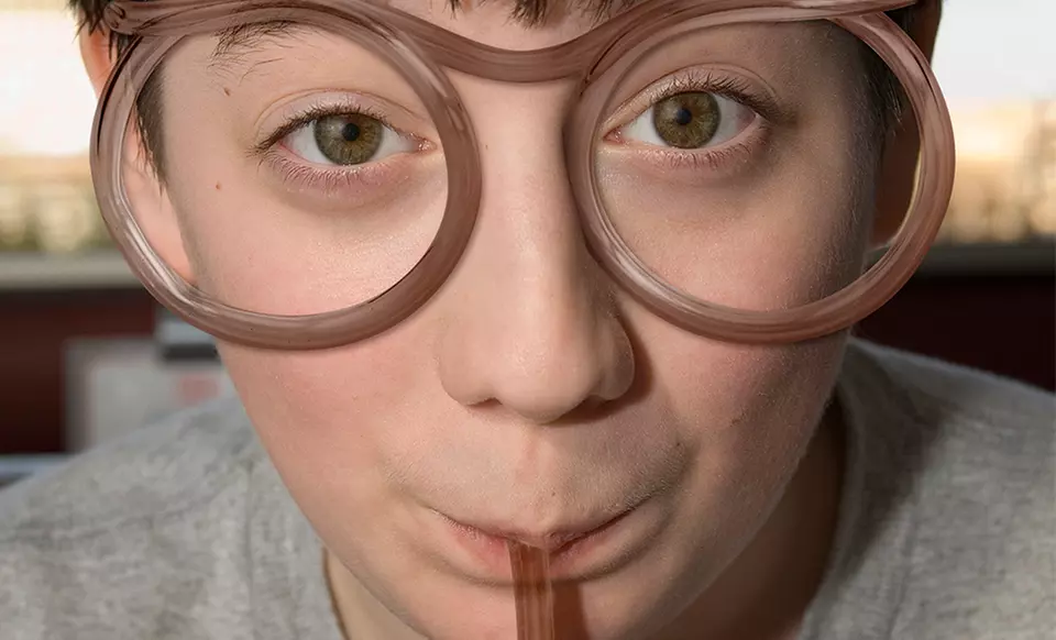 4-Pack of Drinking Straw Glasses - Second Medium