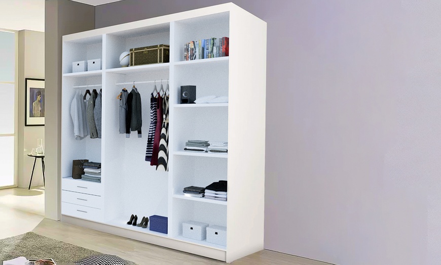 Image 5: Sliding Wardrobe with Full Mirror Door