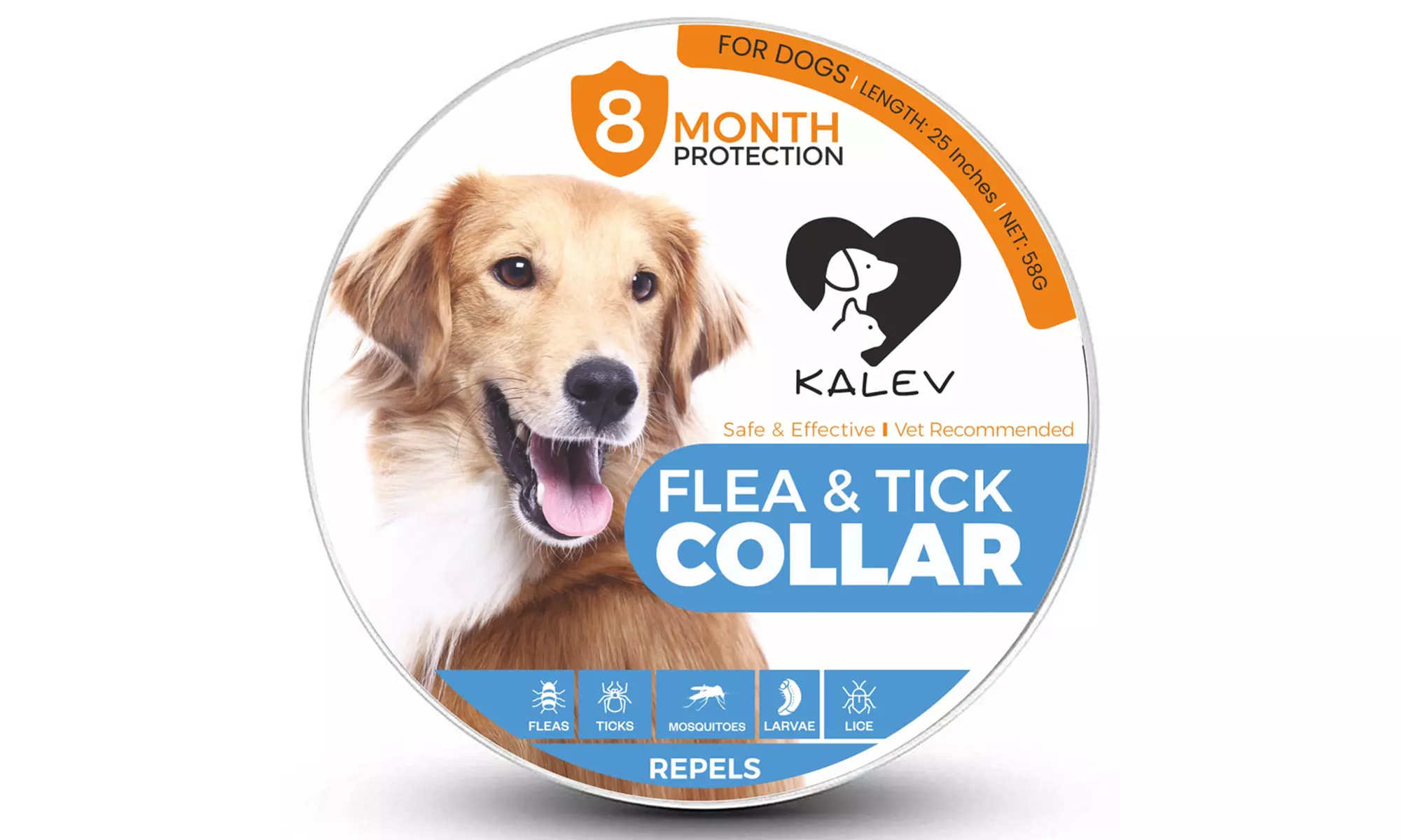 Kalev Flea and Tick Collar For Dogs (Pesticide-Free) - Primary Image