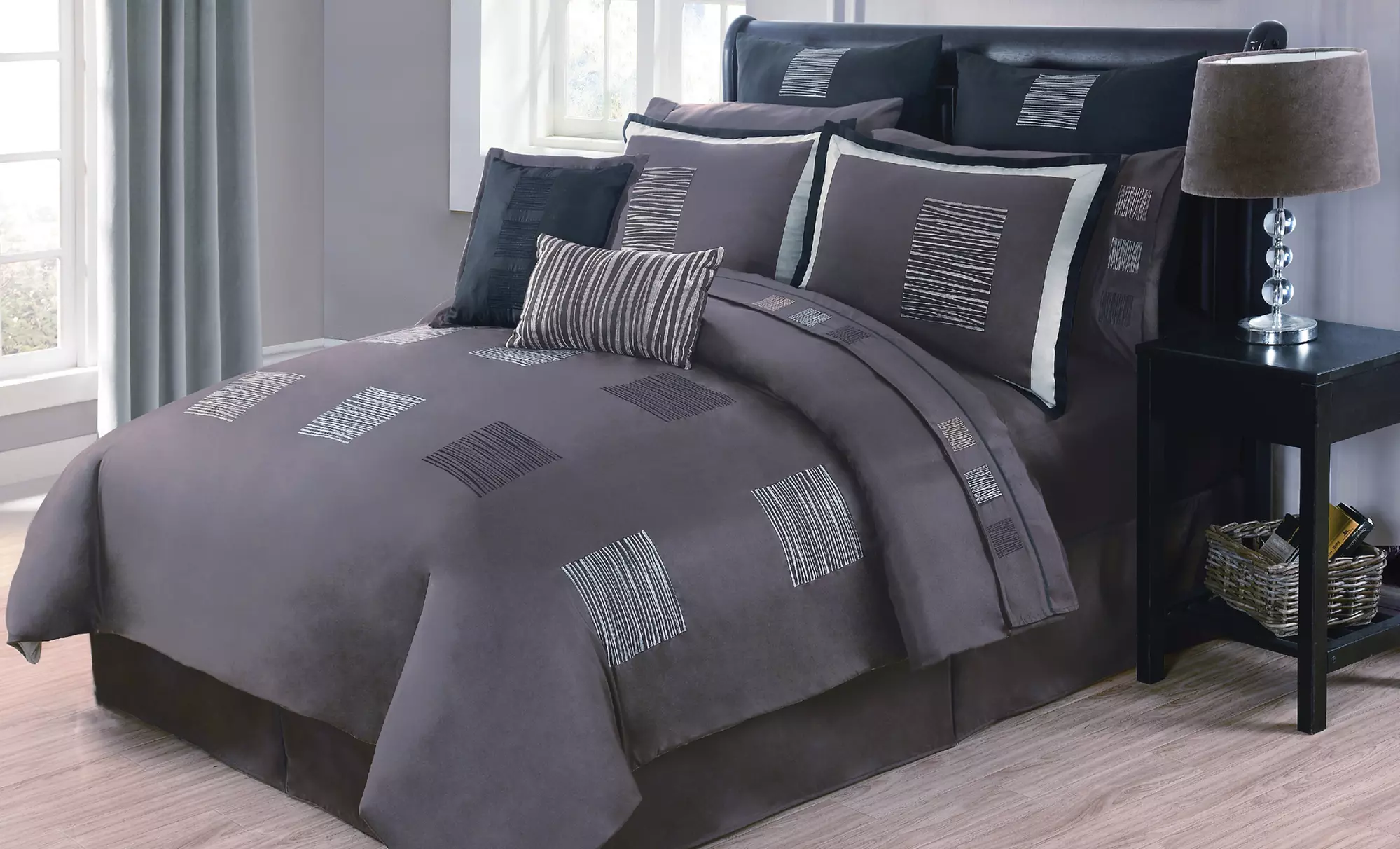 8-Piece Bali Resort Embroidered Comforter Set - Second Medium
